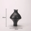 Axyaa Ceramic Vase with Artificial Flowers for Room Aesthetic Decor