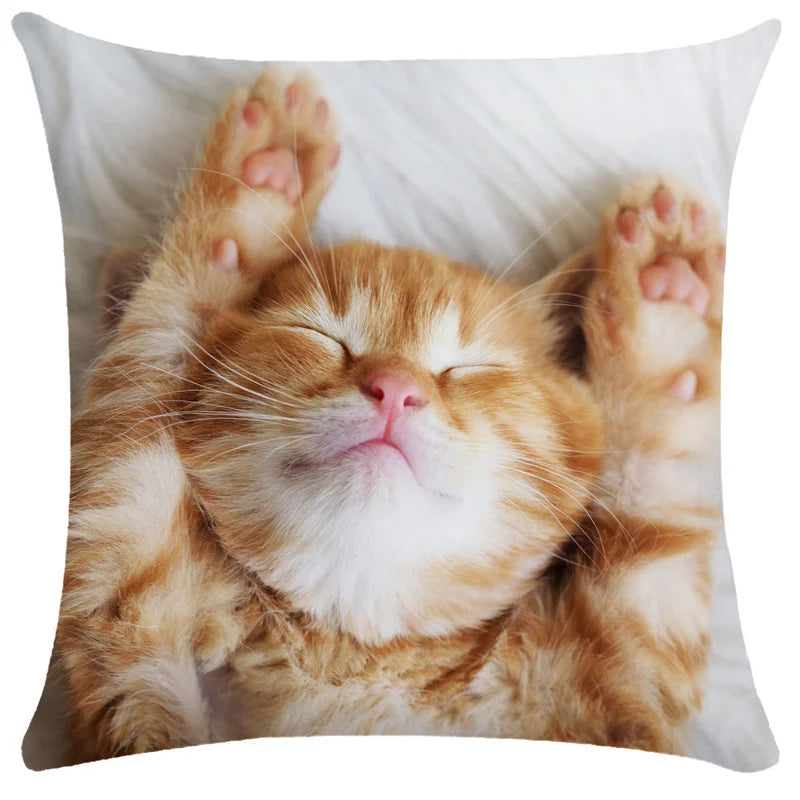 Axyaa Cute Cat Pillowcase Bubble Black  Kids Gift Decor Custom