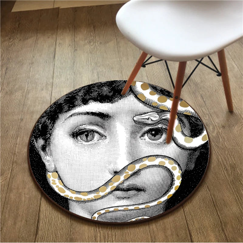 Axyaa Round Carpet Yoga Mat for Home Decor and Relaxation