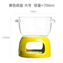 Axyaa Chocolate Chafing Dish Cup Glass Bowl Cheese Melting Pot Heating Mug