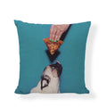 Axyaa Pug Food Print Cushion Cover Decorative Square Pillowcase for Sofa and Car Seat