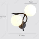 Axyaa LED Glass Wall Lampshade with Double Heads for Indoor Spaces