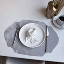 Axyaa Green PU Leather Christmas Placemats Set - Luxury Dining Table Pad