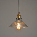 Axyaa Retro Loft Edison Pendant Light Industrial Vintage Glass Lampshade