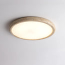 Axyaa 38CM Round Yellow Stone LED Ceiling Lamp for Bedroom and Corridor