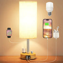 Axyaa Dimmable LED Bedside Lamp with USB Port.