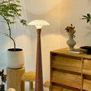 Axyaa Vintage Silk Floor Lamp | Retro Fabric Table Light for Living Room | Wood Study Mood Light
