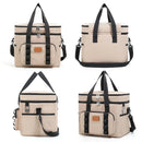 Axyaa Double Layers Tote Cooler Lunch Bag | Large Capacity Travel Picnic Box