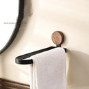 Axyaa Walnut Towel Rack: Wall-Mounted, Foldable Bathroom Towel Hanging Rod