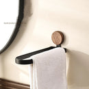 Axyaa Walnut Towel Rack Wall Mount Foldable Bathroom Holder