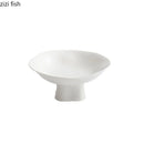 Axya Flower Ceramic Dessert Plate Set for Molecular Cuisine Display