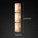 Axyaa LED Copper Marble Wall Lamp for Villa Living Room Corridor Lighting