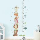 Nordic Animal Height Measure Wall Stickers for Kids Room by Axyaa