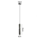 Axyaa LED Cylinder Chandelier for Home Décor - Modern Brass Silver Design