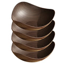 Axyaa Wood Grain Plastic Dining Plate for Snacks and Fruits