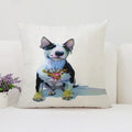 Bull Terrier Art Anime Pillow Cover 40x40 Axyaa Home Decor Throw Pillow