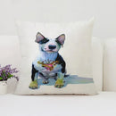 Bull Terrier Art Anime Pillow Cover 40x40 Axyaa Home Decor Throw Pillow