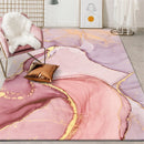 Axyaa Rose Gold Oil Painting Area Rug for Bedroom and Living Room