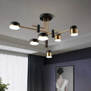 Axyaa Modern Nordic Black Gold LED Ceiling Chandelier