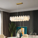 Axyaa Nordic Feather Crystal Chandelier LED Suspended Lamp