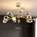 Axyaa Luxury Crystal Chandelier for Living Room and Bedroom, Indoor Ceiling Light