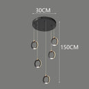 Axyaa Staircase Chandeliers: Modern LED Pendant Light Lamps for Living Room