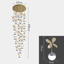 Axyaa Crystal LED Chandeliers for Living Room Dining Room Lighting