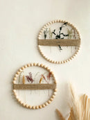 Axyaa Wooden Bead Jute Rope Wall Hanging for Rustic Farmhouse Decor