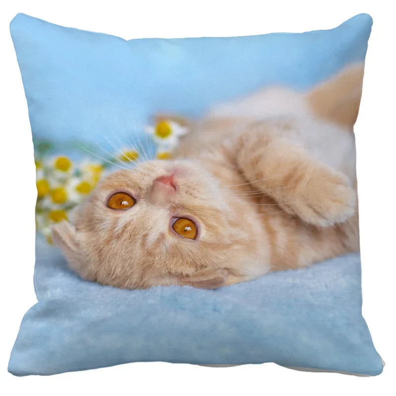 Axyaa Cute Cat Pillowcase Bubble Black  Kids Gift Decor Custom