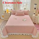 Axyaa Modal Lace Bed Cover with Star Embroidery, Summer Quilted Sheet