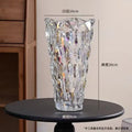Axyaa Crystal Glass Vase Elegant Flower Arrangement Home Decor Bottle