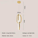 Axyaa Gold Steel LED Pendant Light for Home Decor & Stairs