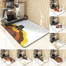 Axyaa Turkey Leaf Kitchen Mat - Non-Slip Absorbent Coasters for Fall Harvest