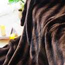 Axyaa Brown Black Fur Blanket Queen Size Super Soft Fuzzy Fluffy Deco Blanket