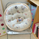 Axyaa Cartoon Round Milk Fleece Seat Cushion - Cute and Comfortable Office Chair Bay Window Futon