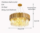 Axyaa Modern Gold LED Crystal Chandelier for Living & Dining Room