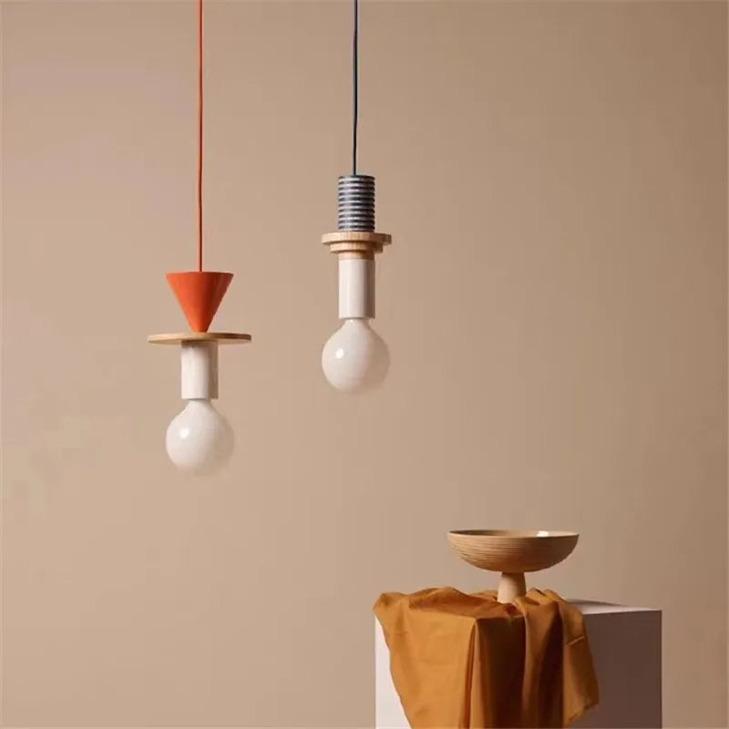 Axyaa Wooden Pendant Light LED Nordic Kitchen Bedroom Decor