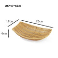 Axyaa Retro Chic Rattan Fruit Plate: Creative Woven Multipurpose House Candy Tray