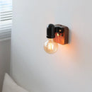 Axyaa Wabi Sabi Wooden LED Wall Lamps Black Ceramic Design E27 Bulb