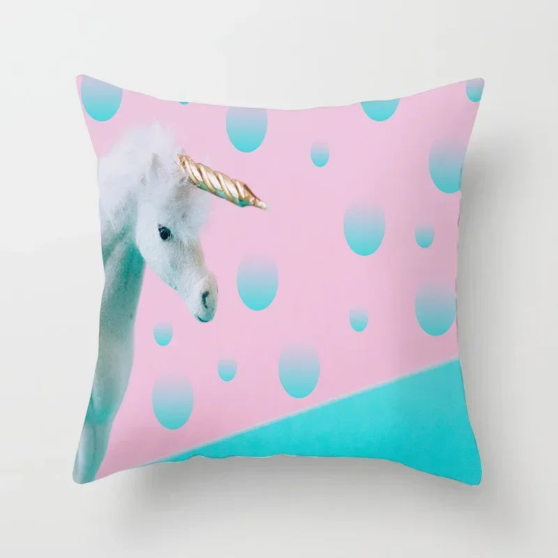 Axyaa Tropical Leaf Print Pillowcase for Living Room Sofa