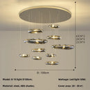 Axyaa Nordic Minimalist LED Chandelier for Living Room Stairwell Interior Lighting