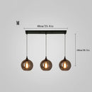 Axyaa Electroplated Smoke Grey Glass Pendant Light for Nordic Modern Luxury Living & Dining Rooms