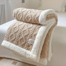Axyaa Cozy Double Layer Fleece Blanket | Soft Plush Throw for Sofa Bed