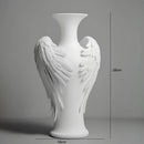 Axyaa White Ceramic Vase: Home Living Room Decor and Dining Room Centerpiece
