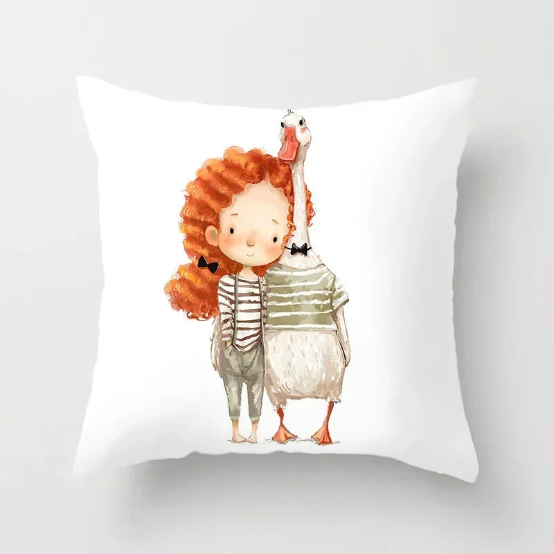 Cute Panda Cartoon Pillowcase for Home Decor and Comfort by Axyaa