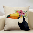 Axyaa Nordic Animal Cushion Cover 45x45cm Linen Pillowcase