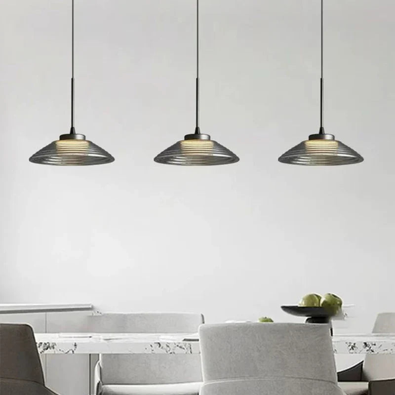 Modern Gray Glass Pendant Light by Axyaa - Dimmable, Changeable, Nordic Design