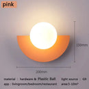 Axyaa Nordic LED Plastic Ball Wall Lamp for Home Decor Lightings