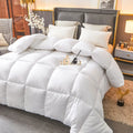 Axyaa Goose Down Comforter - Thick California Super King Size for Winter Warmth