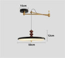 Axyaa Walnut LED Chandelier: Modern Retro Pendant Lamps for Home Decor
